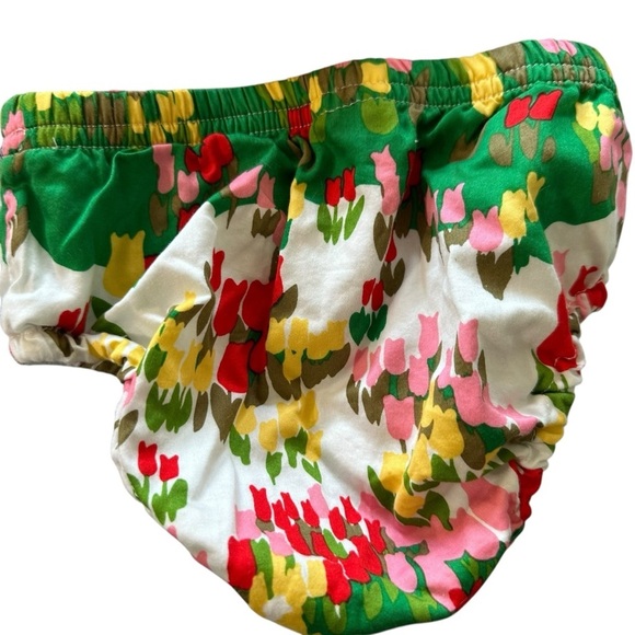 Hanna Andersson Red and Green Diaper Covers Floral Print - Picture 3 of 4